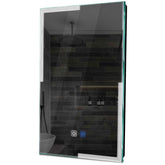 Specchio LED Verticale | Pulsanti touch | Funzione anti-appannamento | Luce bianca fredda - Reyze Serie Edge Modello 2